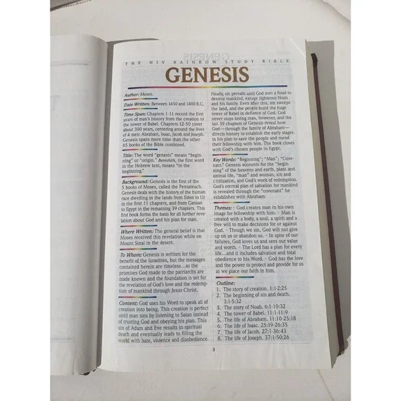 Vintage 1996 The NIV Rainbow Study Bible Bold Line System Edition Guideposts - Picture 16 of 16